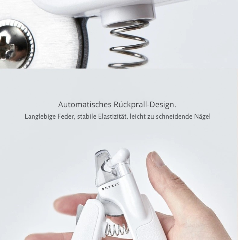 Krallenschere mit integrierter Rückfeder