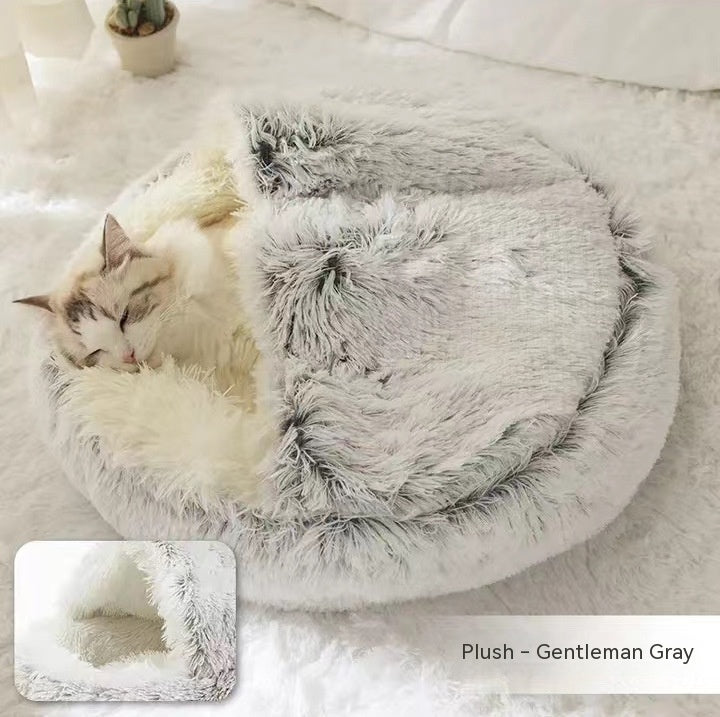 Haustierbett in Plush Gentleman Grey