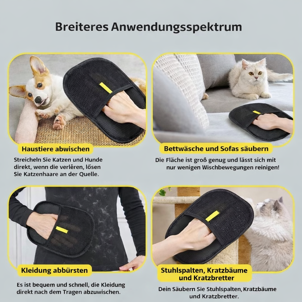 Tierhaar-Entferner Handschuh für Hunde & Katzen