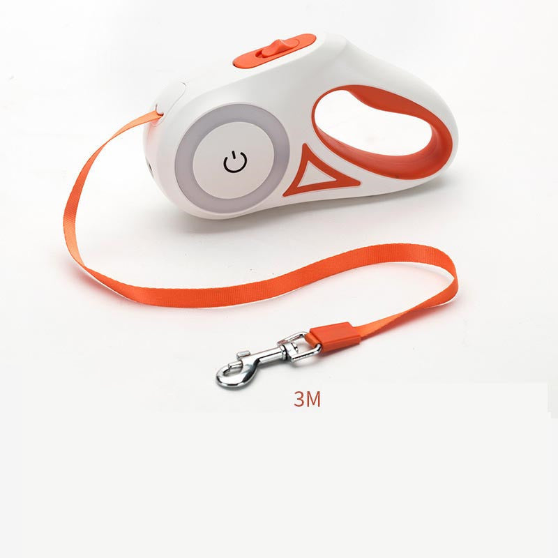 Einziehbare Hundeleine in orange Farbe